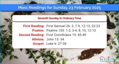 Daily Mass Readings for Sunday, 23 February 2025
