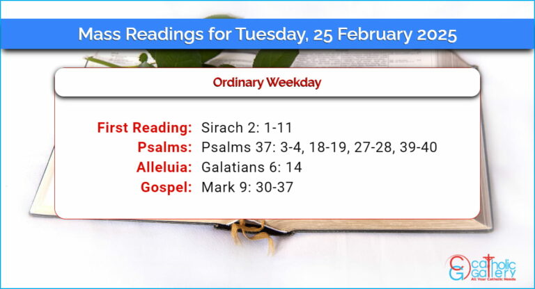 Daily Mass Readings for Tuesday, 25 February 2025