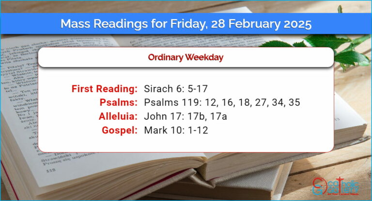 Daily Mass Readings for Friday, 28 February 2025
