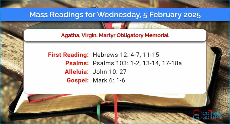 Daily Mass Readings for Wednesday, 5 February 2025