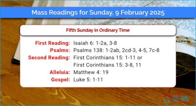 Daily Mass Readings for Sunday, 9 February 2025