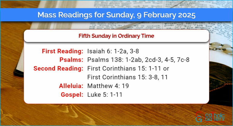 Daily Mass Readings for Sunday, 9 February 2025