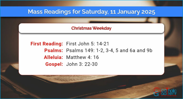 Daily Mass Readings for Saturday, 11 January 2025