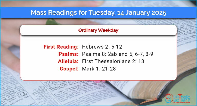 Daily Mass Readings for Tuesday, 14 January 2025