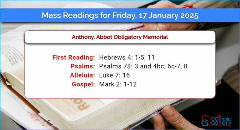 Daily Mass Readings for Friday, 17 January 2025