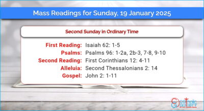 Daily Mass Readings for Sunday, 19 January 2025