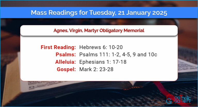 Daily Mass Readings for Tuesday, 21 January 2025