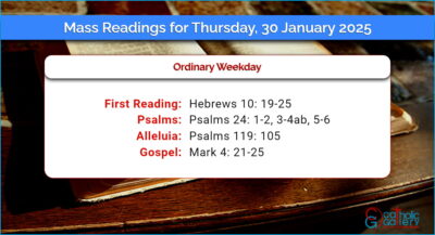Daily Mass Readings for Thursday, 30 January 2025