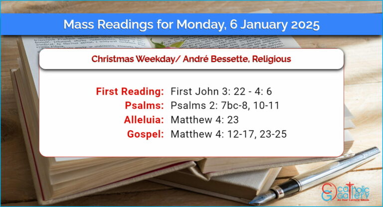 Daily Mass Readings for Monday, 6 January 2025