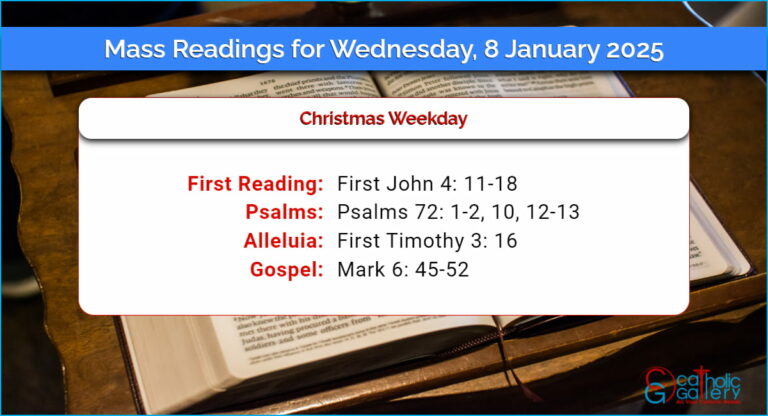 Daily Mass Readings for Wednesday, 8 January 2025