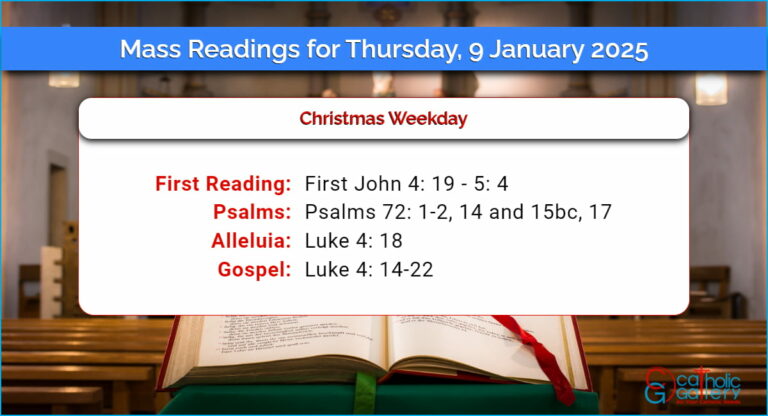 Daily Mass Readings for Thursday, 9 January 2025