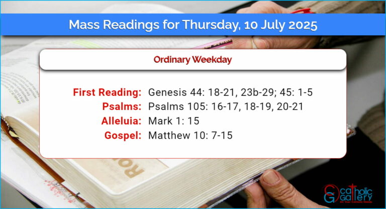 Daily Mass Readings for Thursday, 10 July 2025