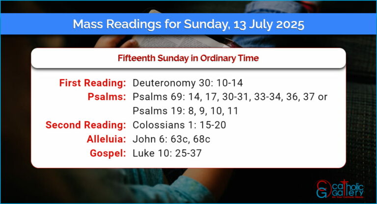 Daily Mass Readings for Sunday, 13 July 2025
