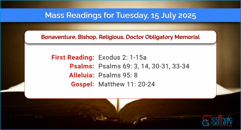 Daily Mass Readings for Tuesday, 15 July 2025