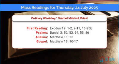 Daily Mass Readings for Thursday, 24 July 2025