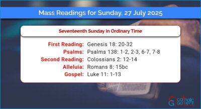 Daily Mass Readings for Sunday, 27 July 2025