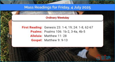 Daily Mass Readings for Friday, 4 July 2025