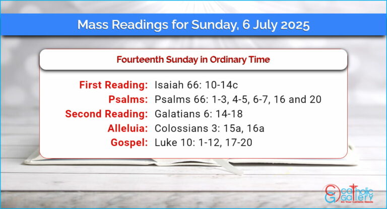 Daily Mass Readings for Sunday, 6 July 2025