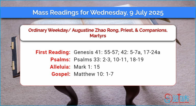 Daily Mass Readings for Wednesday, 9 July 2025