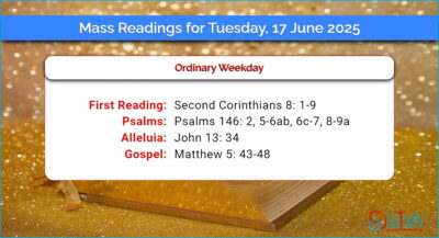 Daily Mass Readings for Tuesday, 17 June 2025