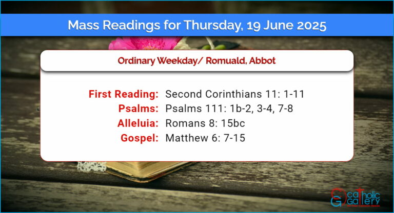 Daily Mass Readings for Thursday, 19 June 2025