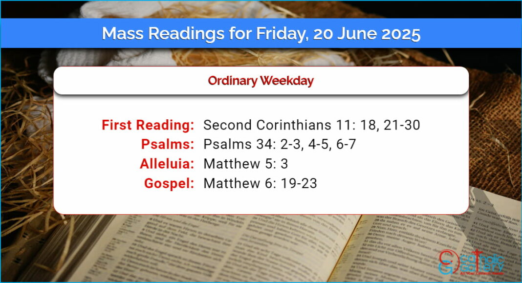 Daily Mass Readings for Friday, 20 June 2025 Catholic Gallery