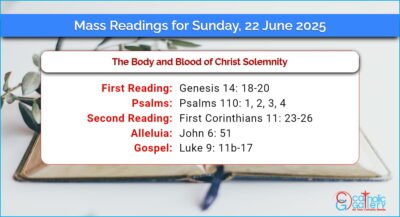 Daily Mass Readings for Sunday, 22 June 2025