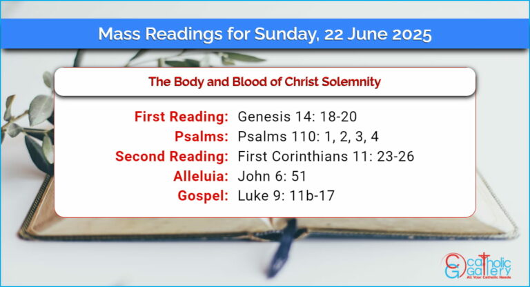 Daily Mass Readings for Sunday, 22 June 2025