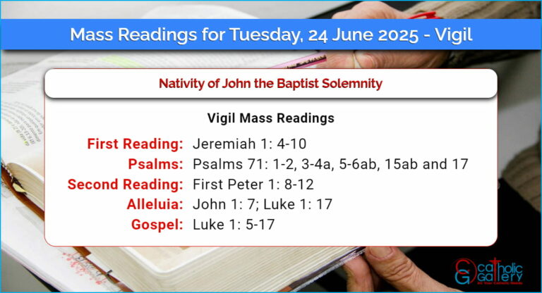 Daily Mass Readings for Tuesday, 24 June 2025 – Vigil