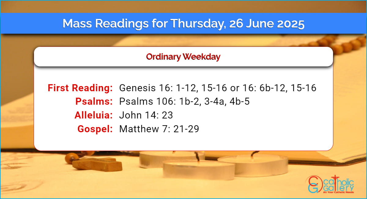 Daily Mass Readings for Thursday, 26 June 2025 Catholic Gallery