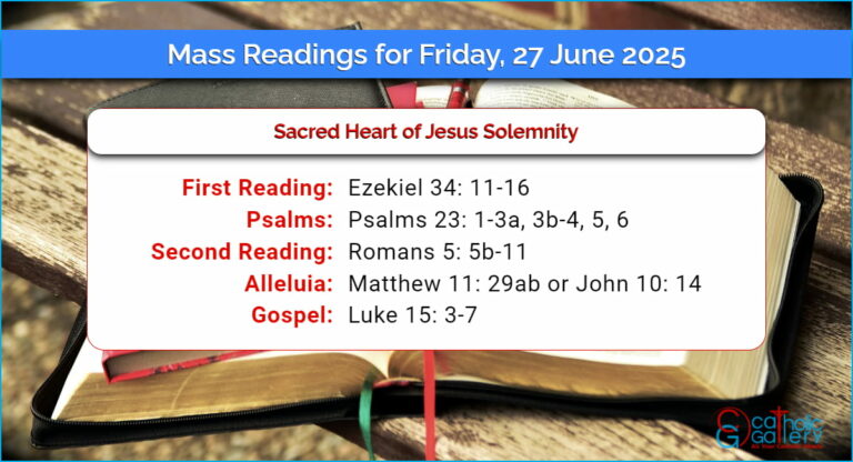 Daily Mass Readings for Friday, 27 June 2025