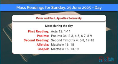 Daily Mass Readings for Sunday, 29 June 2025 – Day