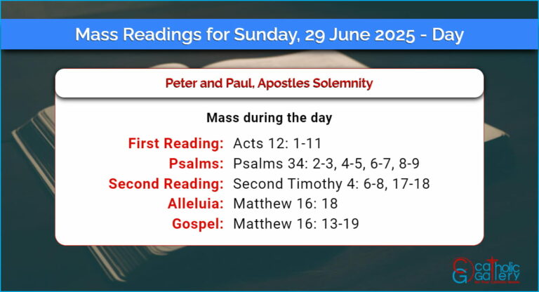 Daily Mass Readings for Sunday, 29 June 2025 – Day