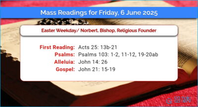Daily Mass Readings for Friday, 6 June 2025