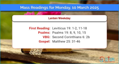 Daily Mass Readings for Monday, 10 March 2025