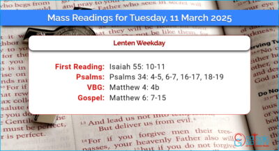 Daily Mass Readings for Tuesday, 11 March 2025