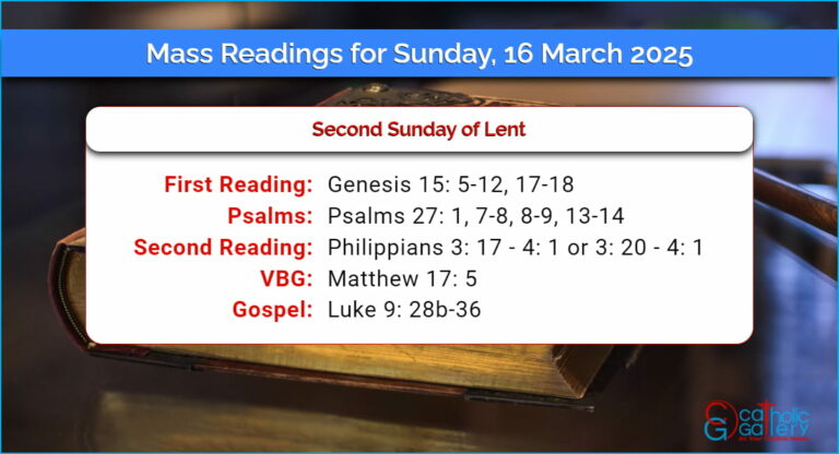 Daily Mass Readings for Sunday, 16 March 2025