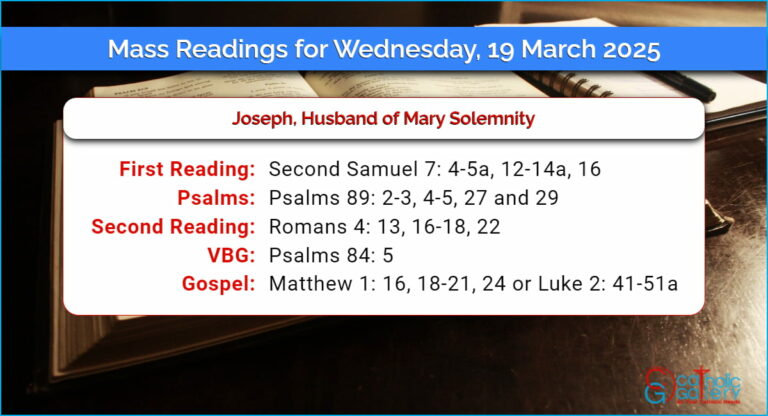 Daily Mass Readings for Wednesday, 19 March 2025
