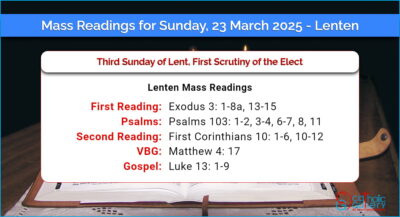 Daily Mass Readings for Sunday, 23 March 2025 – Lenten