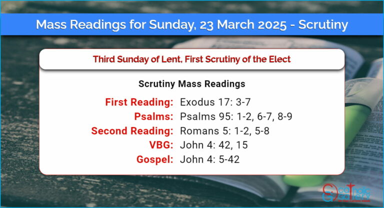 Daily Mass Readings for Sunday, 23 March 2025 – Scrutiny