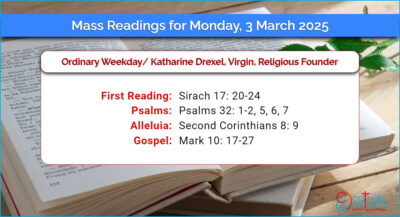 Daily Mass Readings for Monday, 3 March 2025