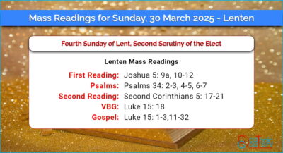Daily Mass Readings for Sunday, 30 March 2025 – Lenten