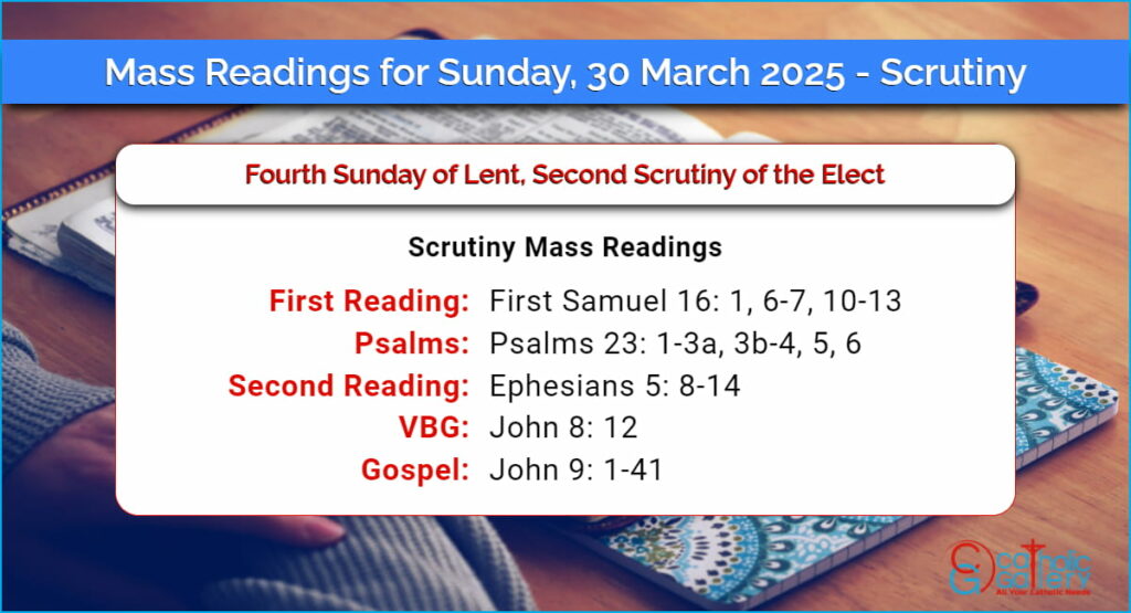 Daily Mass Readings for Sunday, 30 March 2025 Scrutiny Catholic Gallery