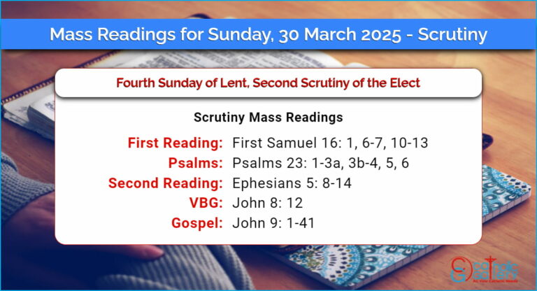 Daily Mass Readings for Sunday, 30 March 2025 – Scrutiny