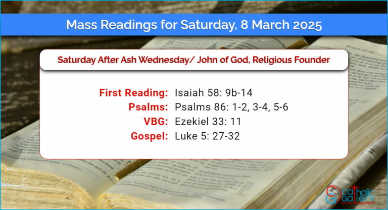 Daily Mass Readings for Saturday, 8 March 2025
