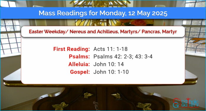 Daily Mass Readings For Monday 12 May 2025 Catholic Gallery daily-mass-readings-for-monday-12-may-2025-catholic-gallery