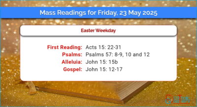 Daily Mass Readings for Friday, 23 May 2025