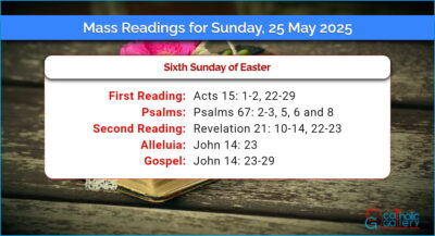 Daily Mass Readings for Sunday, 25 May 2025