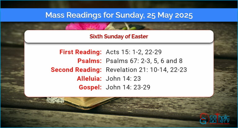 Daily Mass Readings for Sunday, 25 May 2025