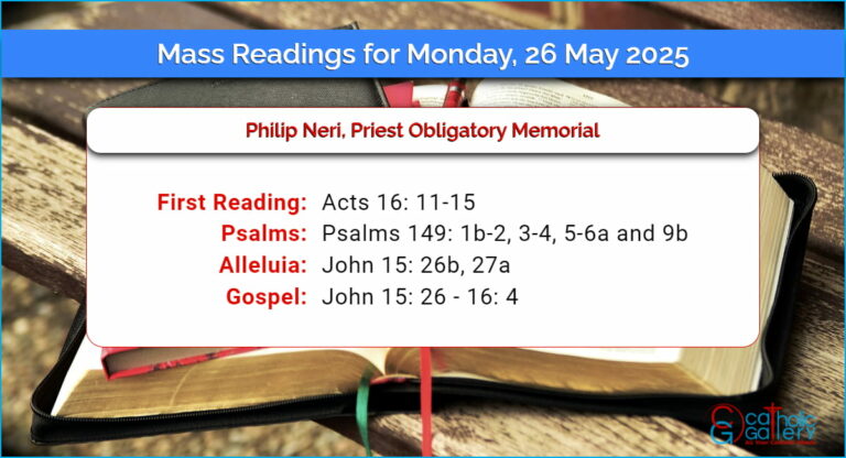 Daily Mass Readings for Monday, 26 May 2025